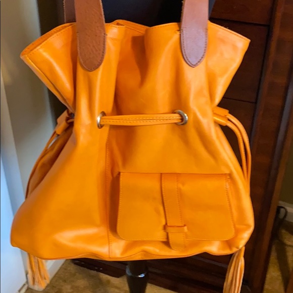 Maurizio Taiuti Handbags - Orange Leather Shoulder Bag